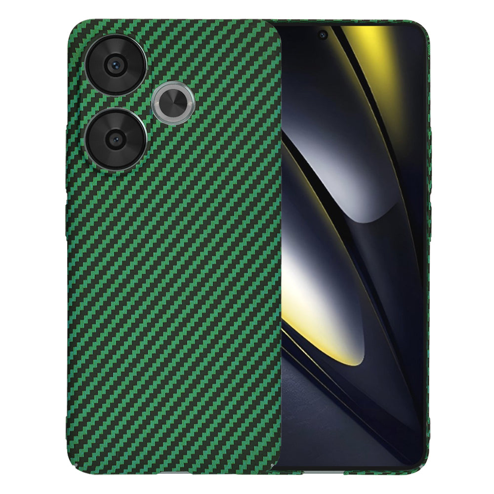 Funda para Xiaomi Poco F6, Techsuit, Carbonite FiberShell, Verde