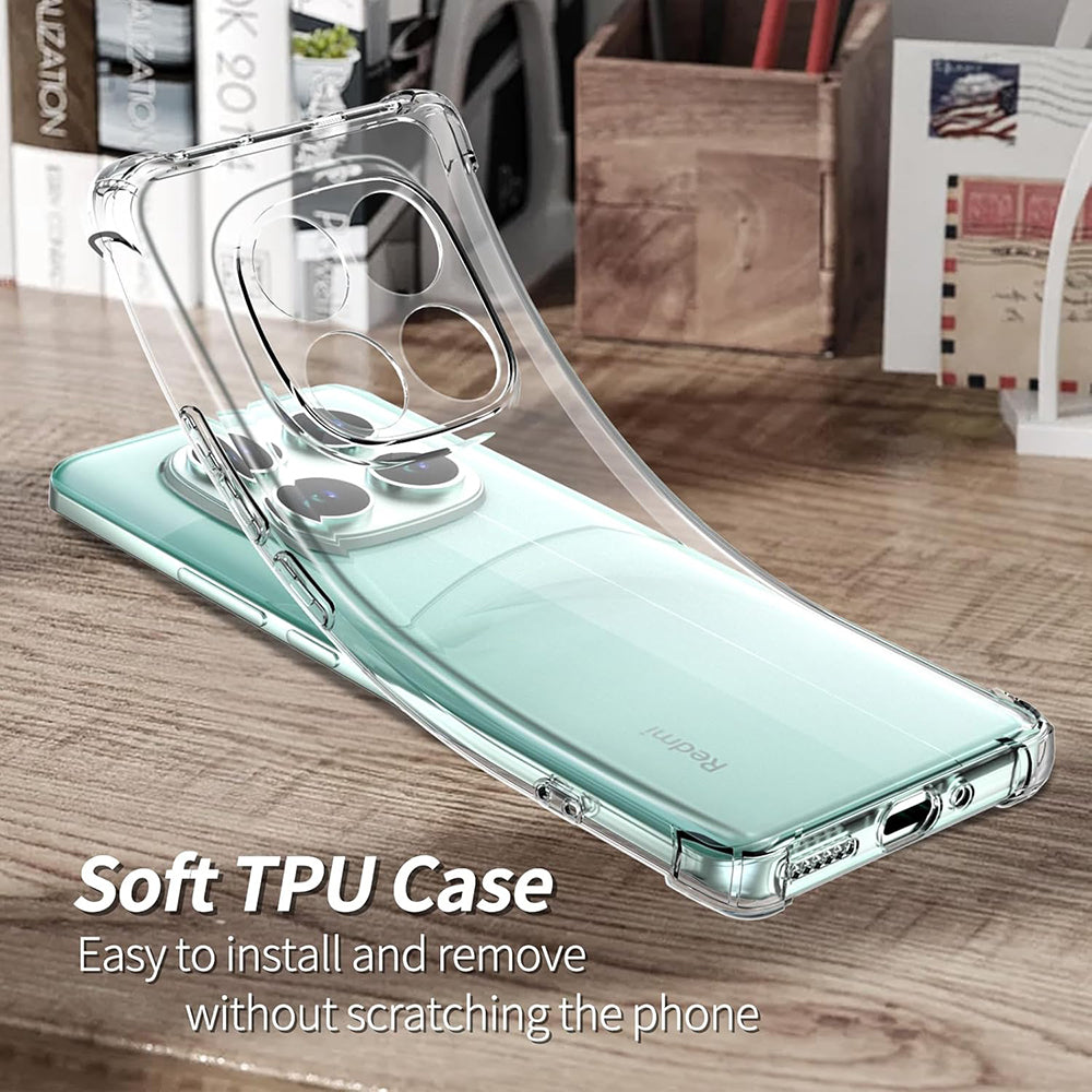 Funda para Xiaomi Poco F7 Pro, Techsuit, Antigolpes Transparente, Transparente
