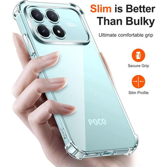 Funda para Xiaomi Poco F8 Pro, Techsuit, Shockproof Clear, Transparente
