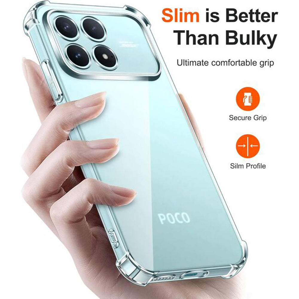 Funda para Xiaomi Poco F8 Ultra, Techsuit, Shockproof Clear, Transparente