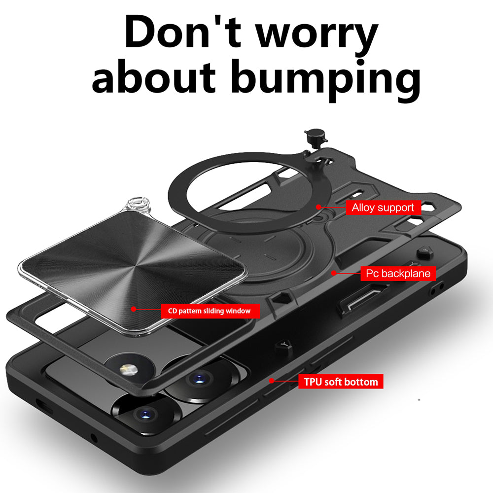 Funda para Xiaomi Poco M6 4G / Redmi 13, Techsuit, CamGuard Pro, Negra