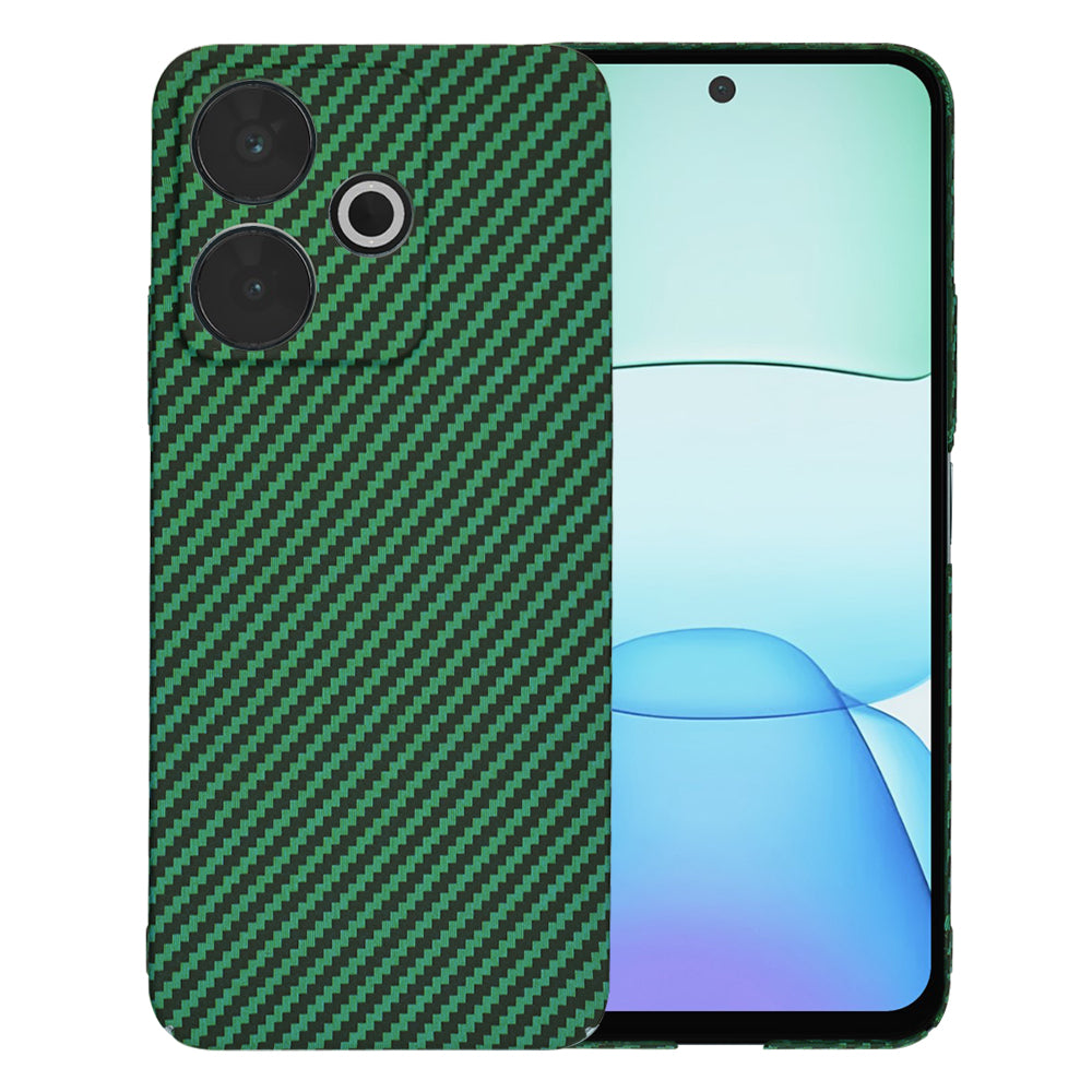 Funda para Xiaomi Poco M6 4G / Redmi 13, Techsuit, Carbonite FiberShell, Verde