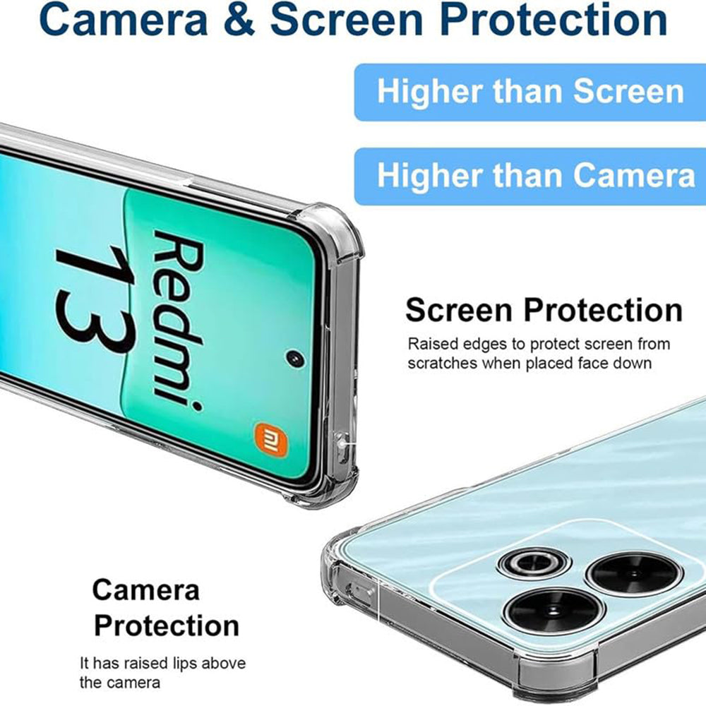 Funda para Xiaomi Poco M6 4G / Redmi 13, Techsuit, Antigolpes Transparente, Transparente