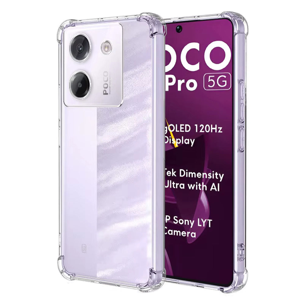 Funda para Xiaomi Poco M7 Pro 5G, Techsuit, Antigolpes Transparente, Transparente