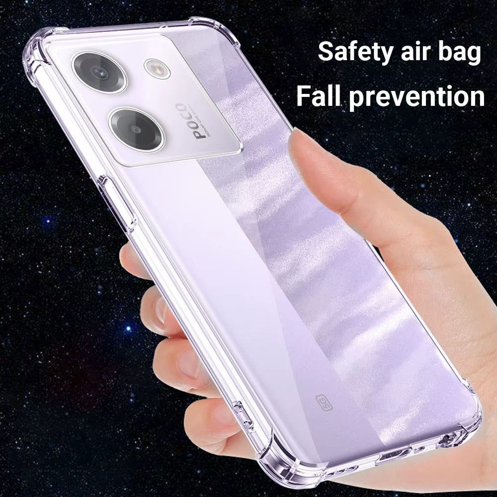 Funda para Xiaomi Poco M7 Pro 5G, Techsuit, Antigolpes Transparente, Transparente