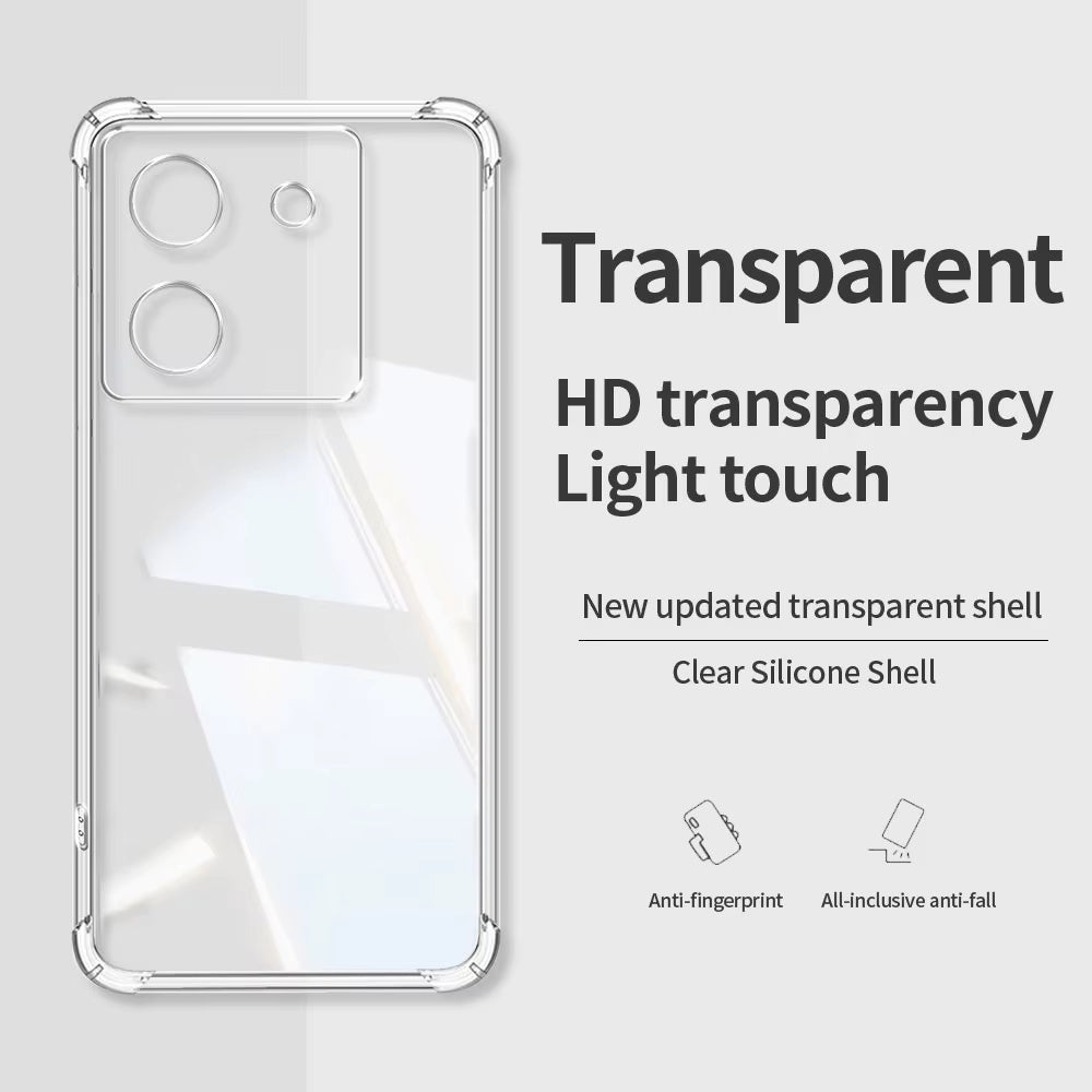 Funda para Xiaomi Poco M7 Pro 5G, Techsuit, Antigolpes Transparente, Transparente