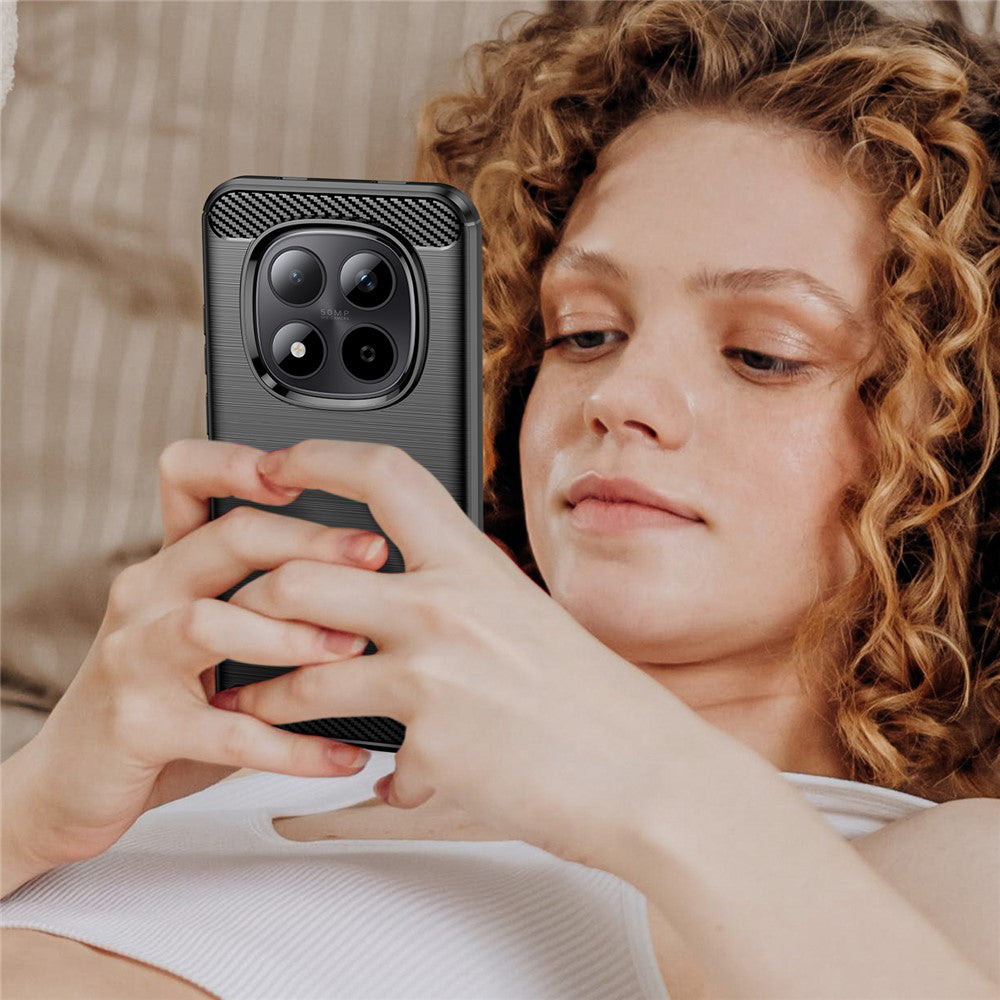 Funda para Xiaomi Poco M8 Pro / Redmi Note 15 Pro+ 5G, Techsuit, Carbono, Negra