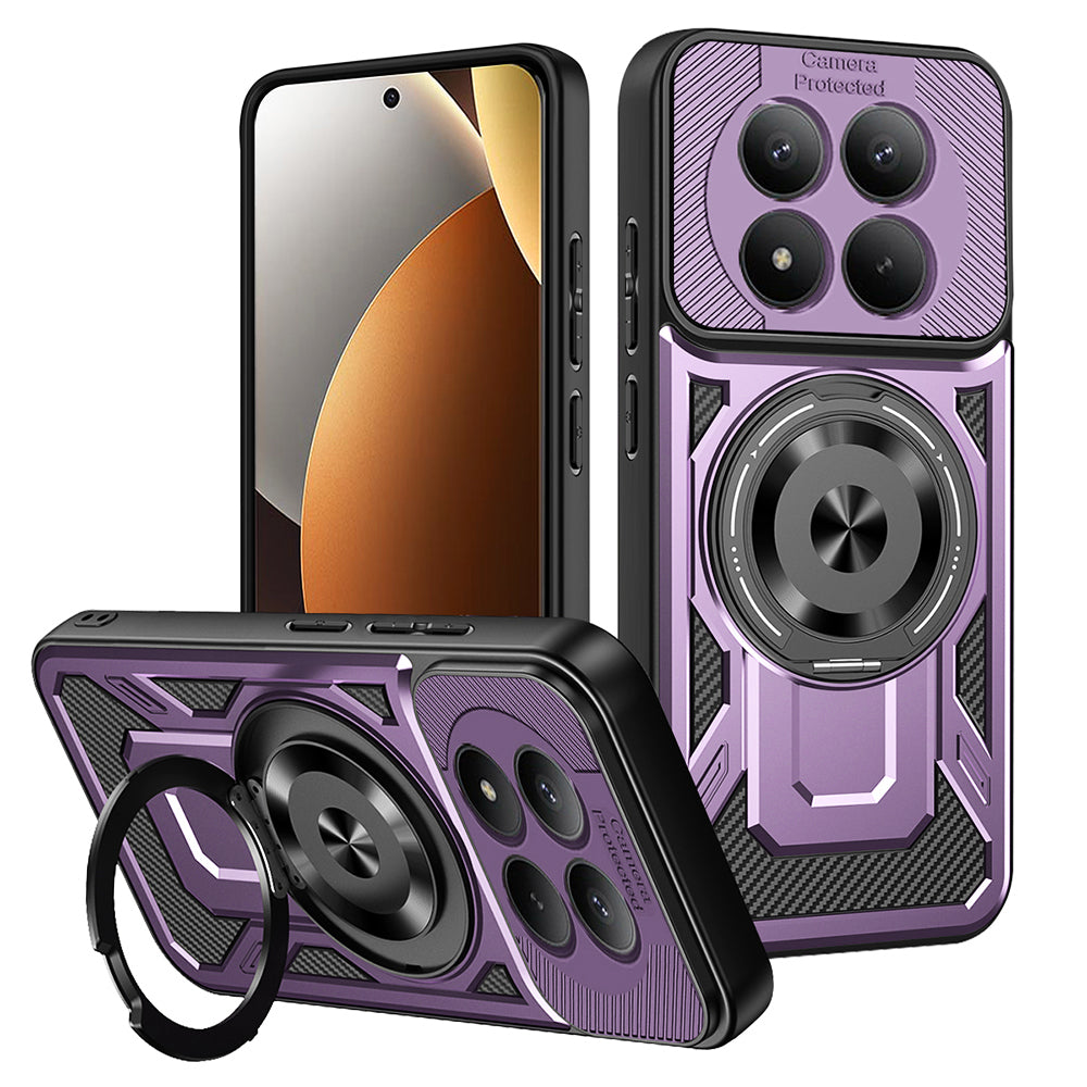 Funda para Xiaomi Poco M8 Pro / Redmi Note 15 Pro+ 5G, Techsuit, RuggedCam, Morado