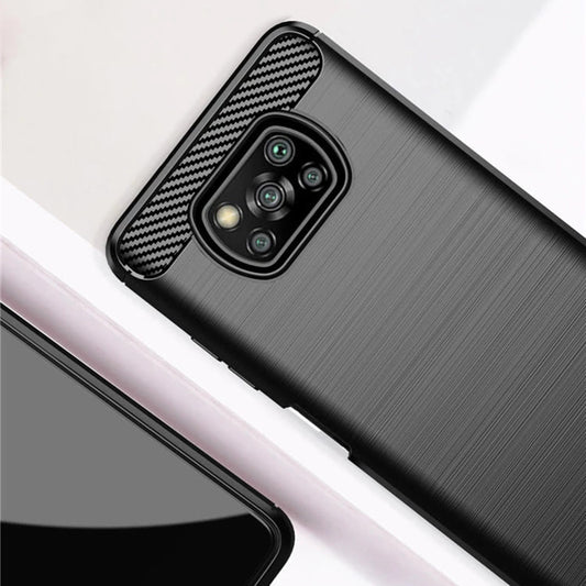 Funda para Xiaomi Poco X3 Pro / X3 NFC / X3, Techsuit, Carbono, Negra