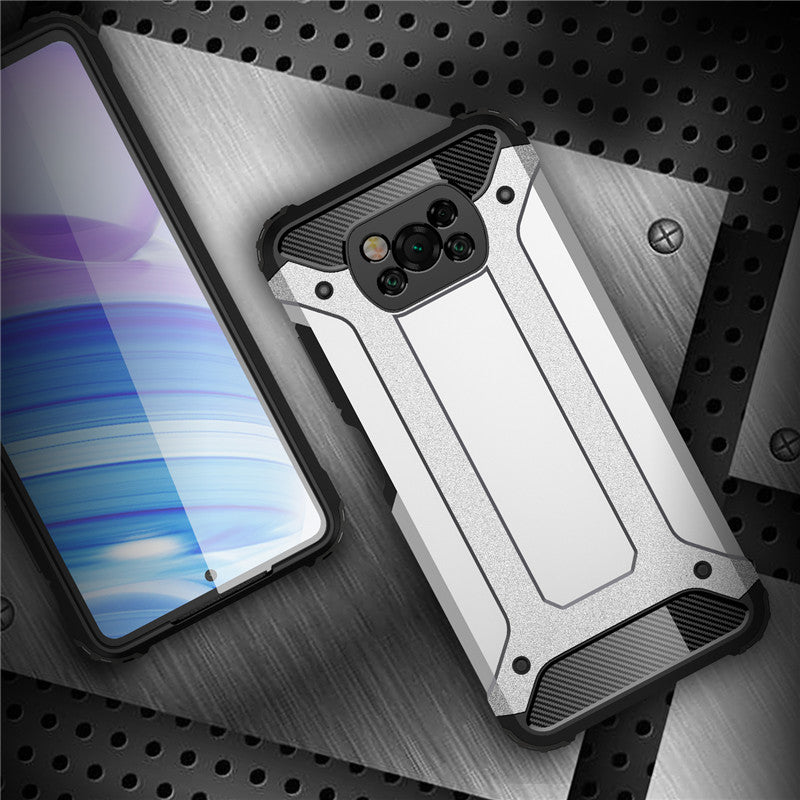 Funda para Xiaomi Poco X3 Pro / X3 NFC / X3, Techsuit, Hybrid Armor, Negra