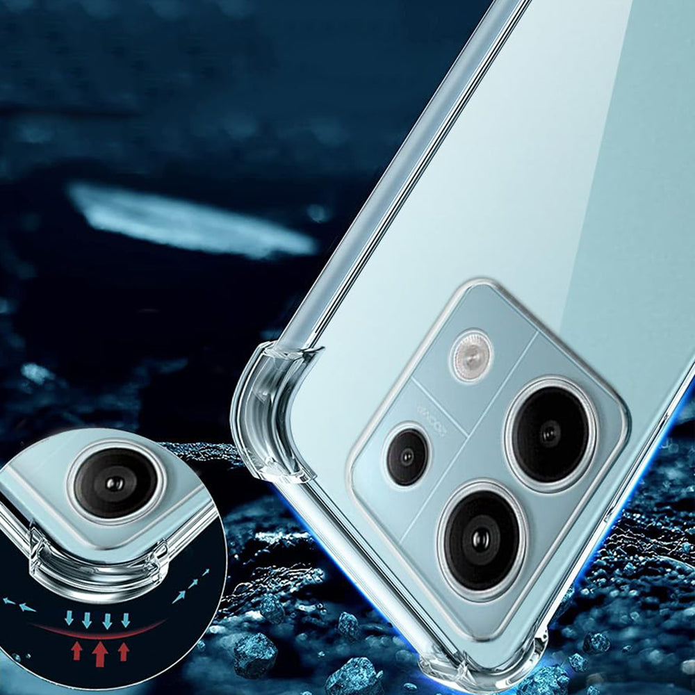 Funda para Xiaomi Poco X6 / Note 13 Pro 5G, Techsuit, Transparente a prueba de golpes, Transparente