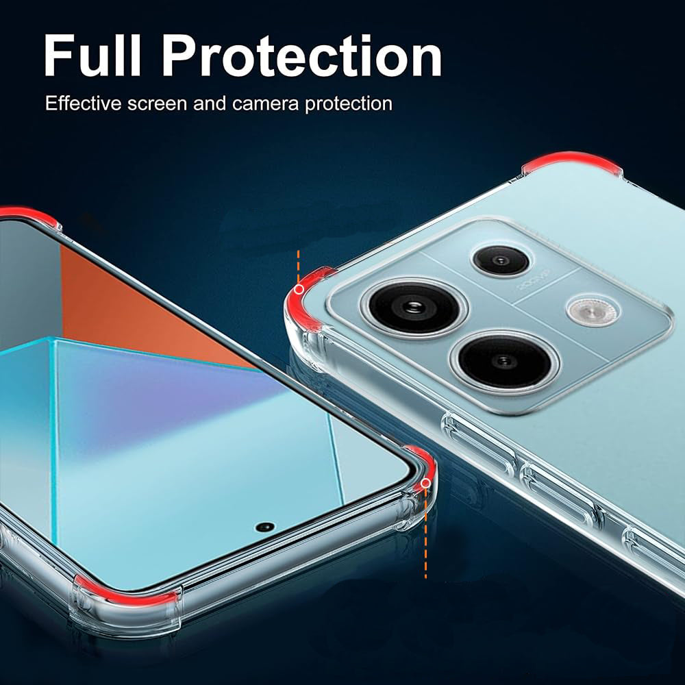 Funda para Xiaomi Poco X6 / Note 13 Pro 5G, Techsuit, Transparente a prueba de golpes, Transparente