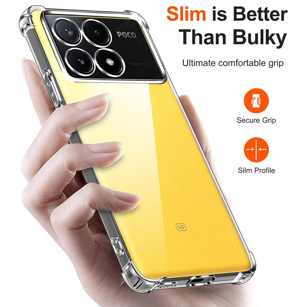 Funda para Xiaomi Poco X6 Pro, Techsuit, Antigolpes Transparente, Transparente