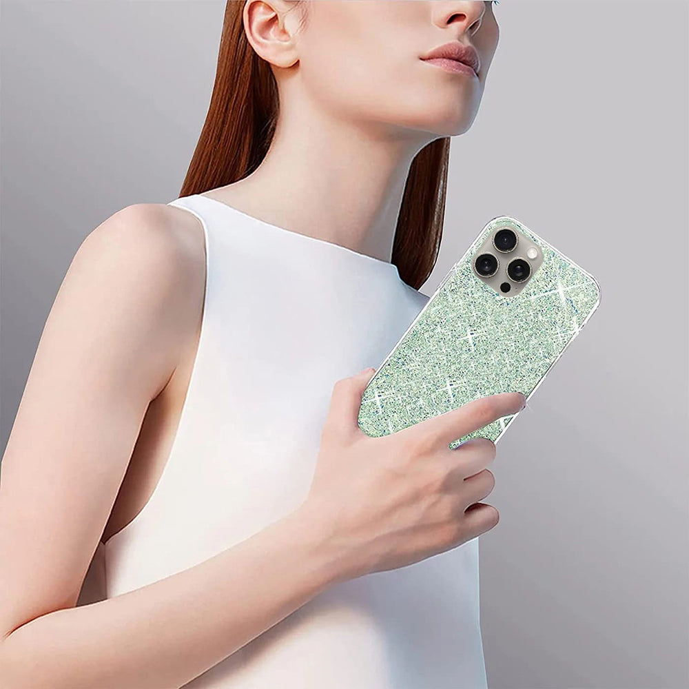 Funda para Xiaomi Poco X6 Pro, Techsuit, Brillo Centelleante, Rosa