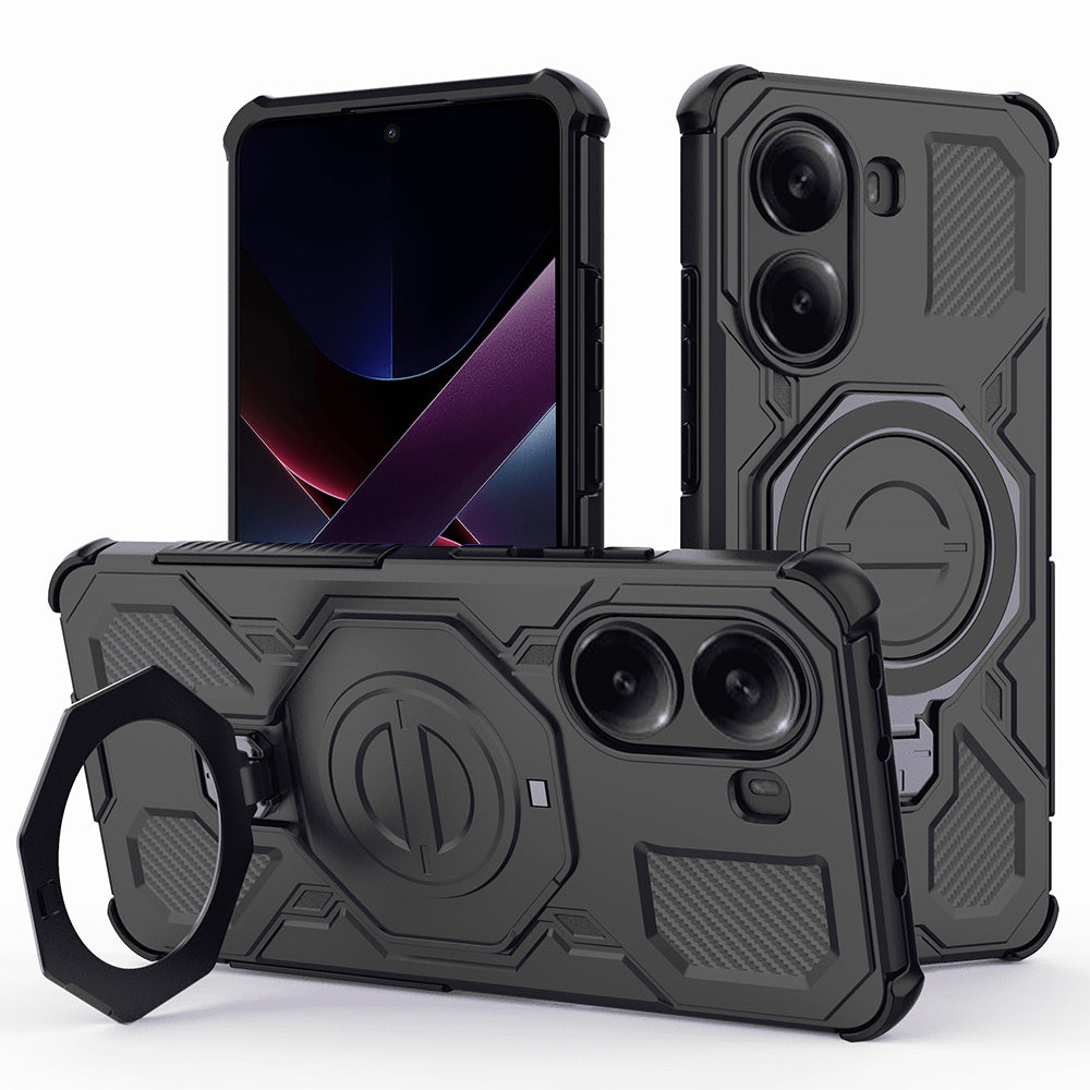Funda para Xiaomi Poco X7 Pro, Techsuit, Carbon Shield Pro, Negra