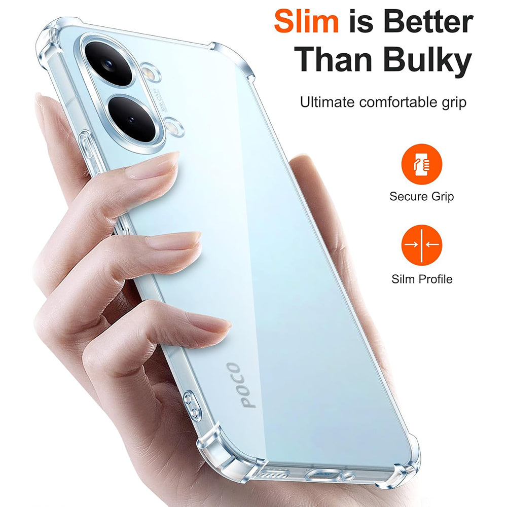 Funda para Xiaomi Poco X8 Pro Max, Techsuit, Shockproof Clear, Transparente