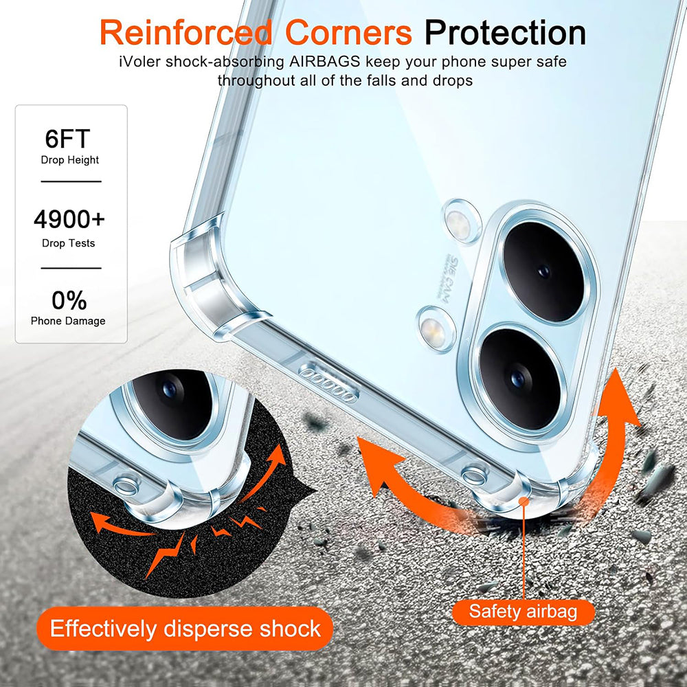 Funda para Xiaomi Poco X8 Pro Max, Techsuit, Shockproof Clear, Transparente