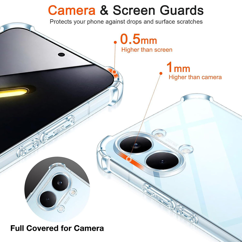 Funda para Xiaomi Poco X8 Pro Max, Techsuit, Shockproof Clear, Transparente