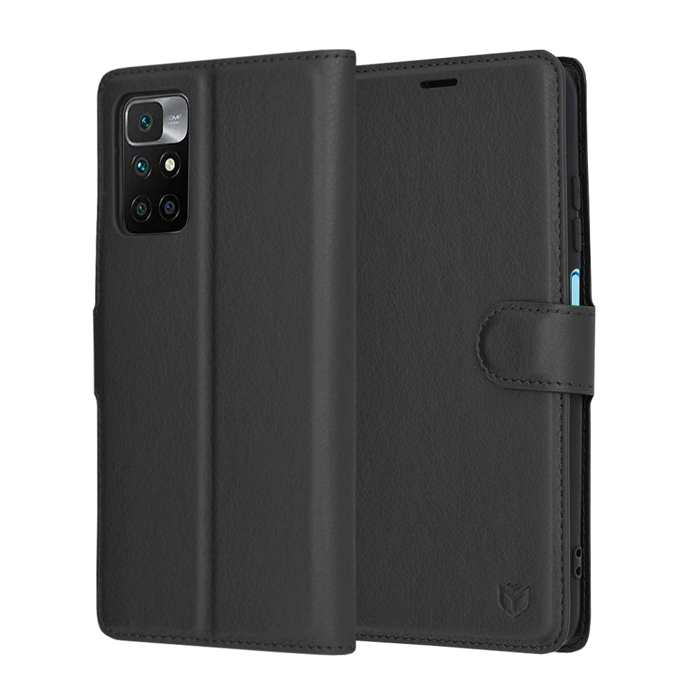 Funda para Xiaomi Redmi 10 2022 / 10 (2021), Techsuit, Leather Folio, Negra