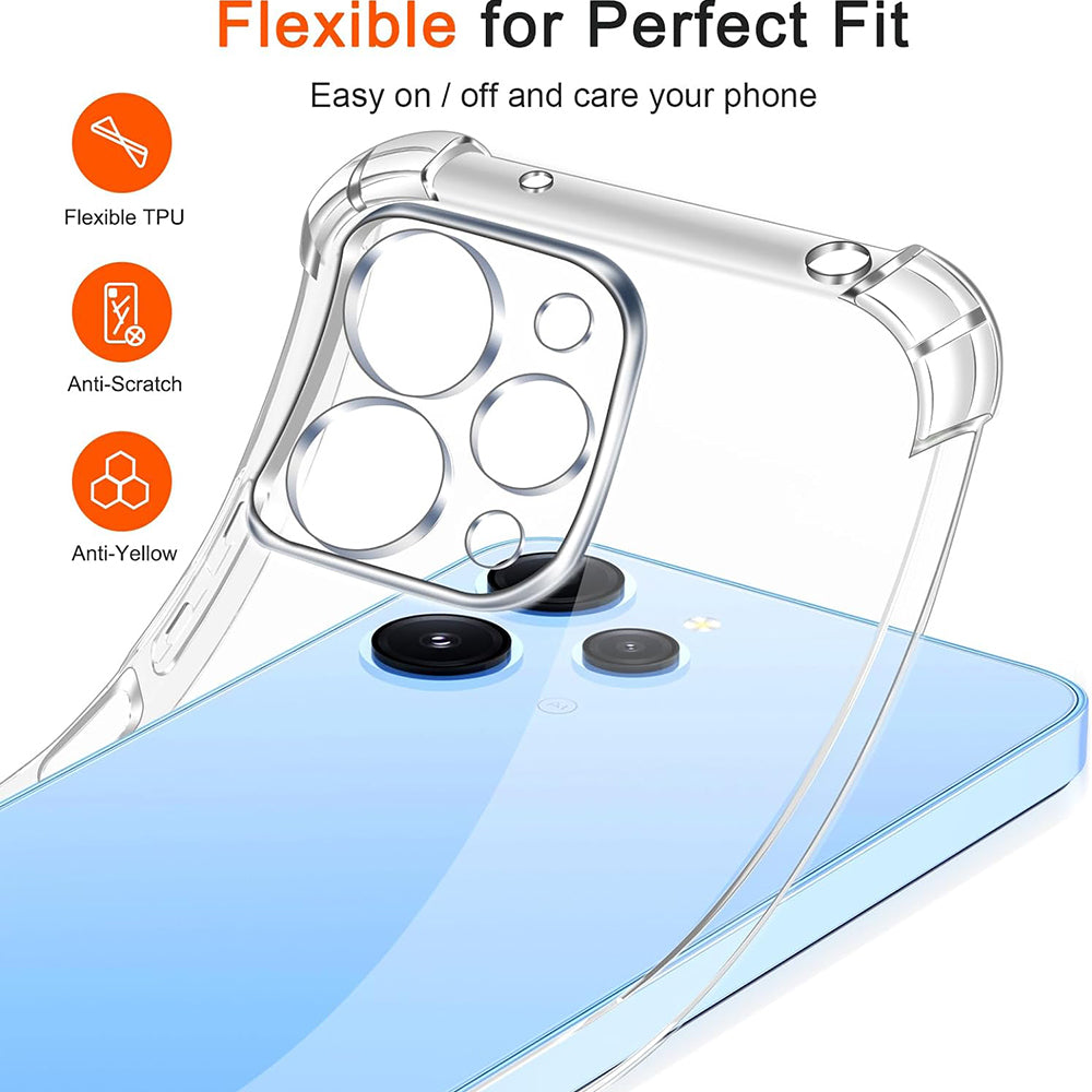 Funda para Xiaomi Redmi 12 5G / 12, Techsuit, Antigolpes Transparente, Transparente