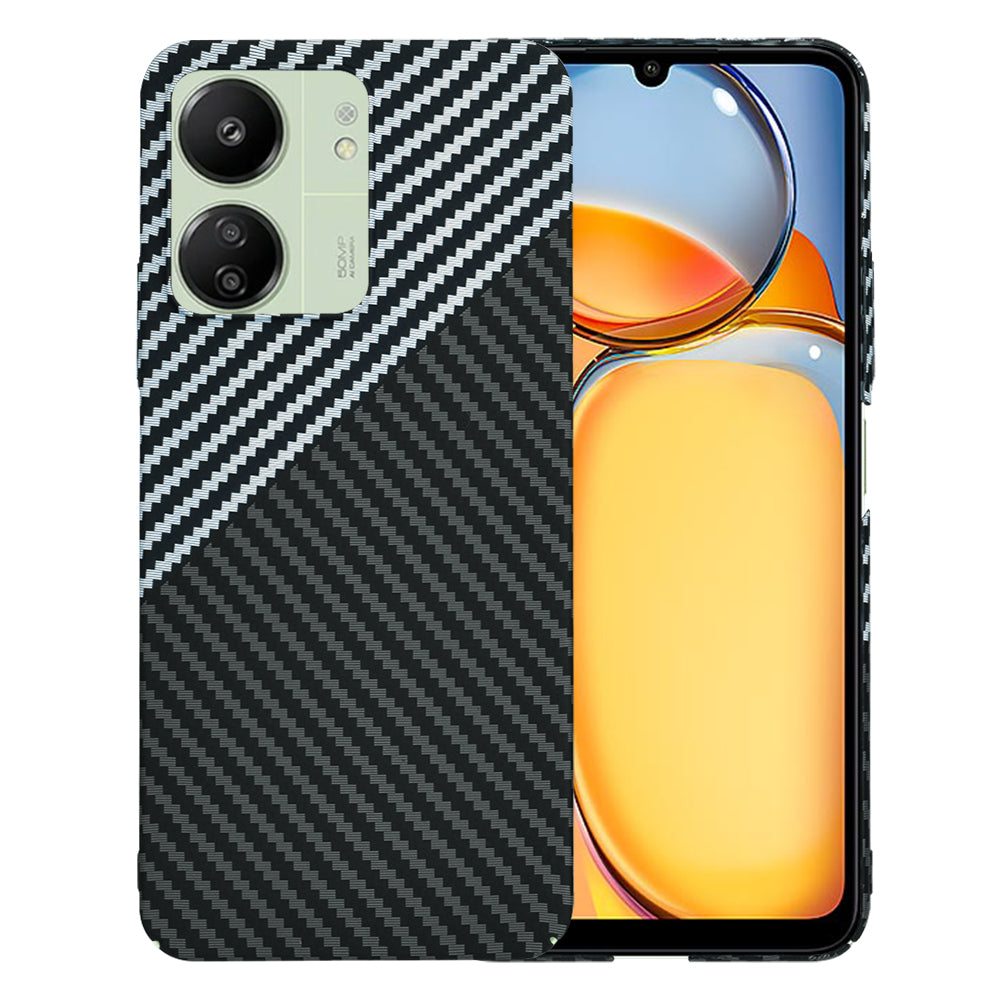 Funda para Xiaomi Redmi 13C 5G / 13C / Poco C65, Techsuit, Carbonite FiberShell, Negra Gris