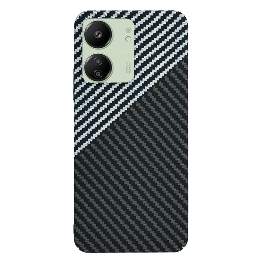 Funda para Xiaomi Redmi 13C 5G / 13C / Poco C65, Techsuit, Carbonite FiberShell, Negra Gris