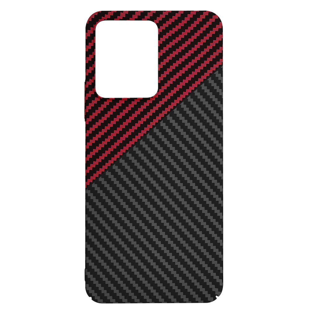 Funda para Xiaomi Redmi 13C 5G / 13C / Poco C65, Techsuit, Carbonite FiberShell, Negra Roja