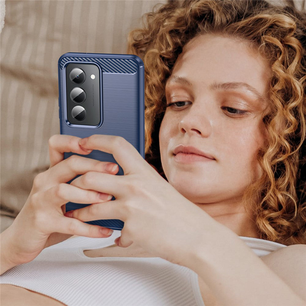Funda para Xiaomi Redmi 15 5G / 15 4G, Techsuit, Carbono, Azul