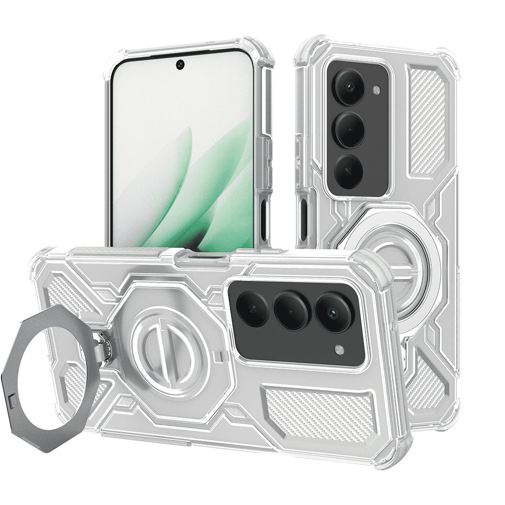Funda para Xiaomi Redmi 15 5G / 15 4G, Techsuit, Carbon Shield Pro, Blanca