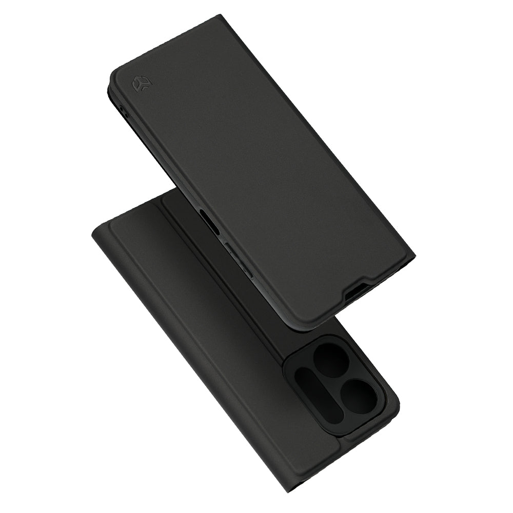 Funda para Xiaomi Redmi 17C 5G, Techsuit, Magskin Book, Negra