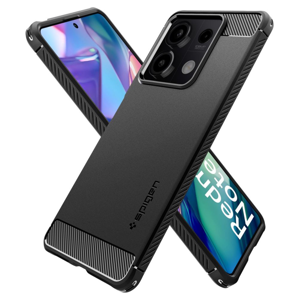 Funda para Xiaomi Redmi Note 13 5G, Spigen, Rugged Armor, Negra ACS07665