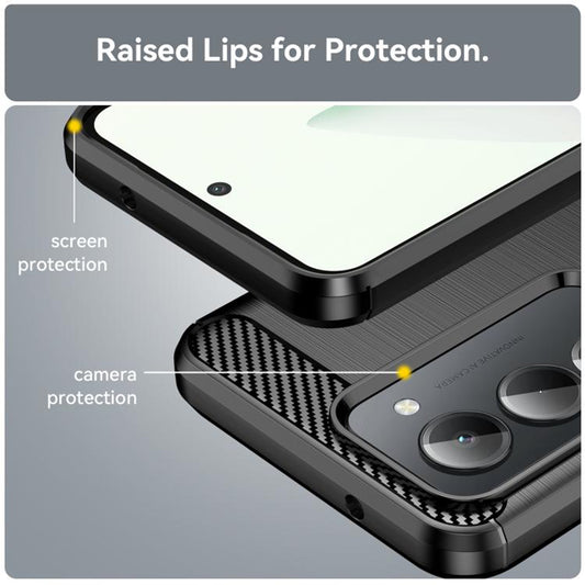 Funda para Xiaomi Redmi 15 5G / 15 4G, Techsuit, Carbono, Negra