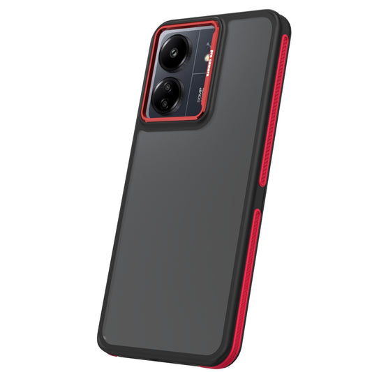 Funda para Xiaomi Poco M6 / Redmi 13C 5G, OEM, Crystal Black, Roja