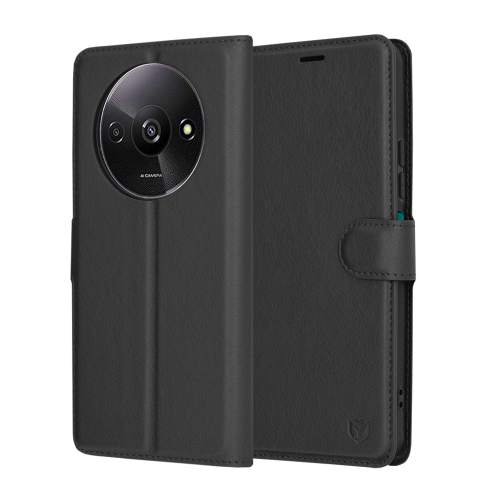 Funda para Xiaomi Redmi A3x / A3, Techsuit, Leather Folio, Negra