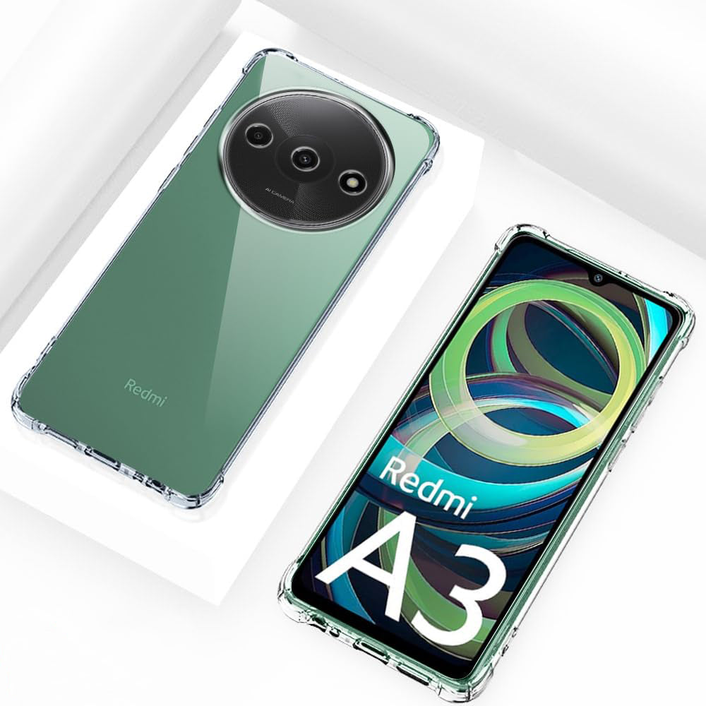 Funda para Xiaomi Redmi A3x / A3, Techsuit, Antichoque Transparente, Transparente