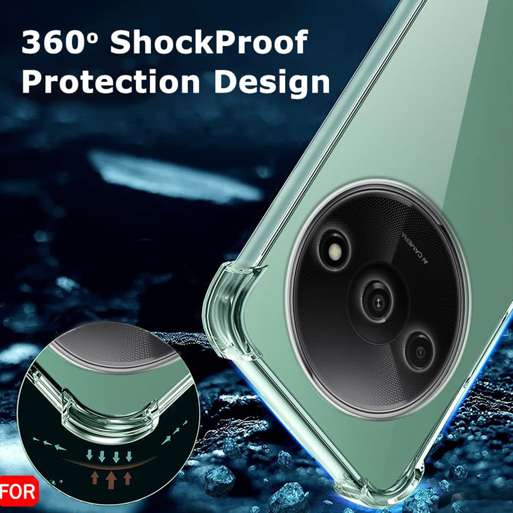 Funda para Xiaomi Redmi A3x / A3, Techsuit, Antichoque Transparente, Transparente