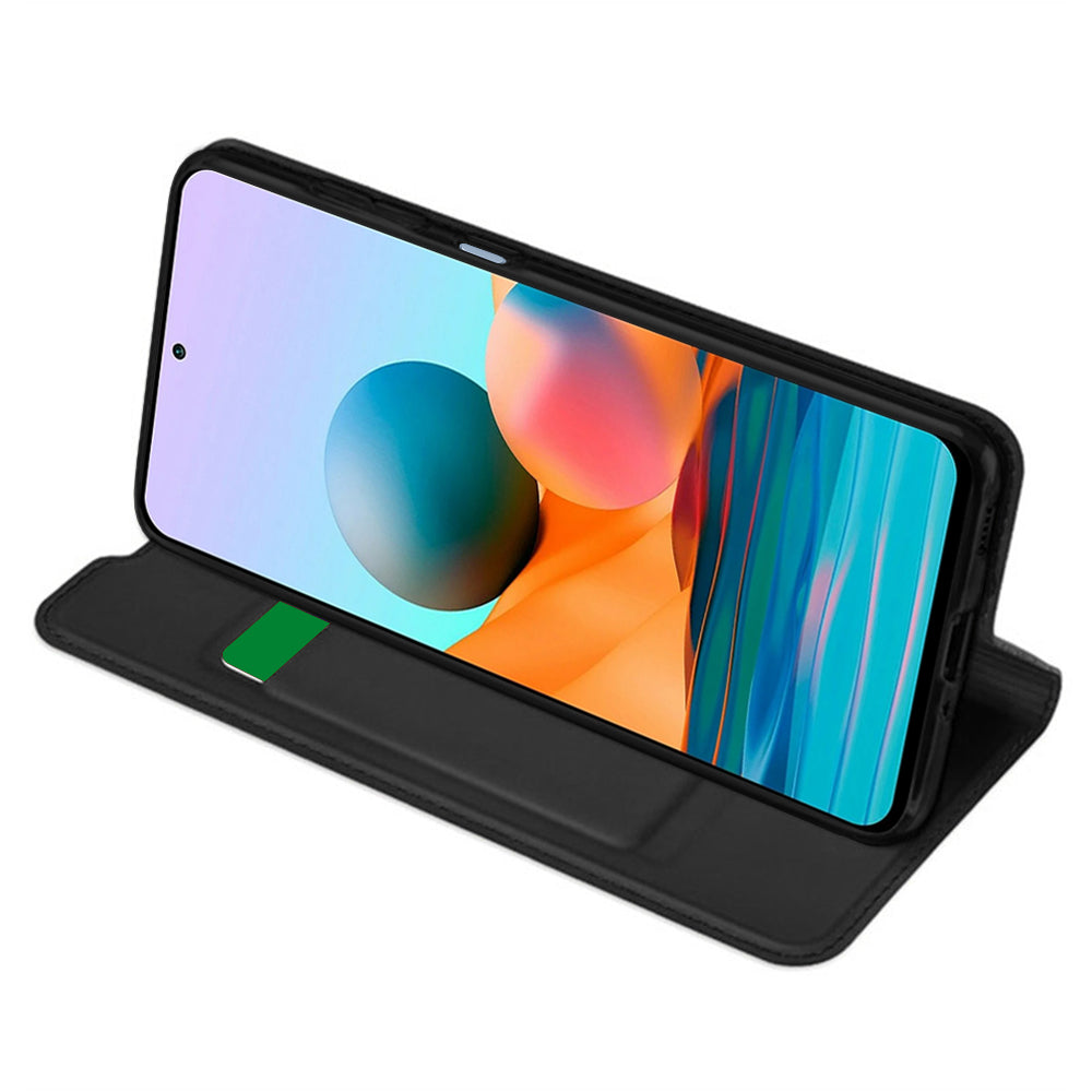 Case for Xiaomi Redmi Note 10 Pro Max / Note 10 Pro, Techsuit, Magskin Book, Black