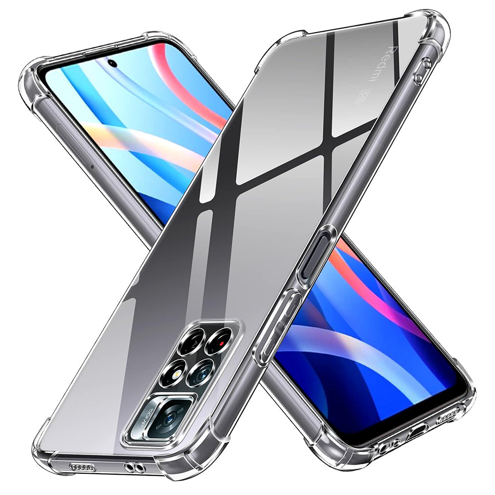 Funda para Xiaomi Redmi Note 11S / Note 11, Techsuit, Antichoque Transparente, Transparente