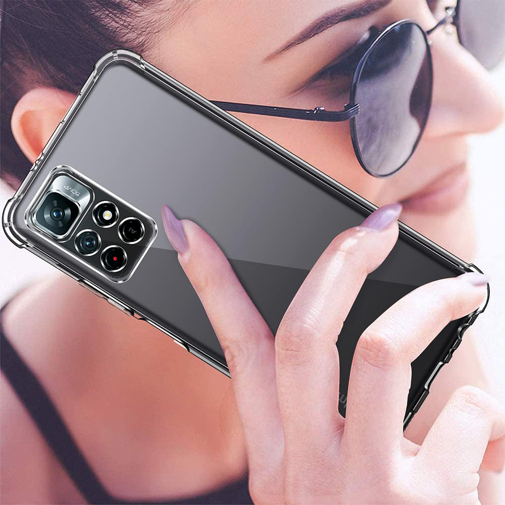 Funda para Xiaomi Redmi Note 11S / Note 11, Techsuit, Antichoque Transparente, Transparente