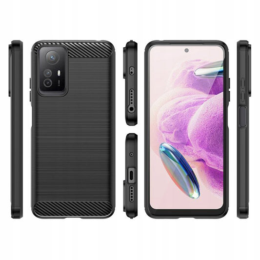 Funda para Xiaomi Redmi Note 12S, Techsuit, Carbono, Negra