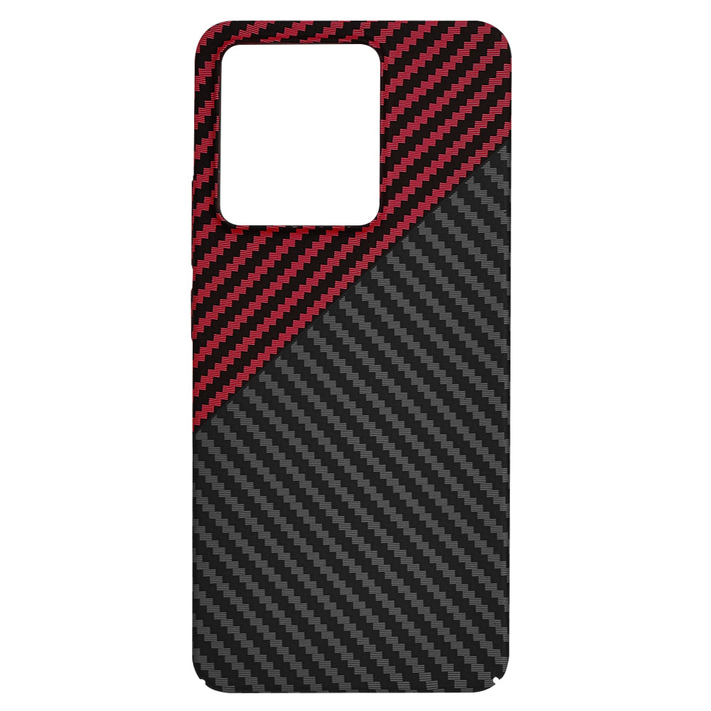 Funda para Xiaomi Redmi Note 13 4G, Techsuit, Carbonite FiberShell, Negra Roja