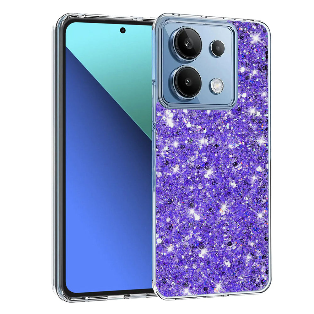 Funda para Xiaomi Redmi Note 13 4G, Techsuit, Brillo Brillante, Morado
