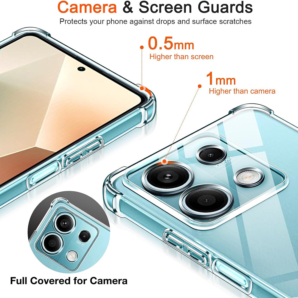 Funda para Xiaomi Redmi Note 13 5G, Techsuit, Antigolpes Transparente, Transparente