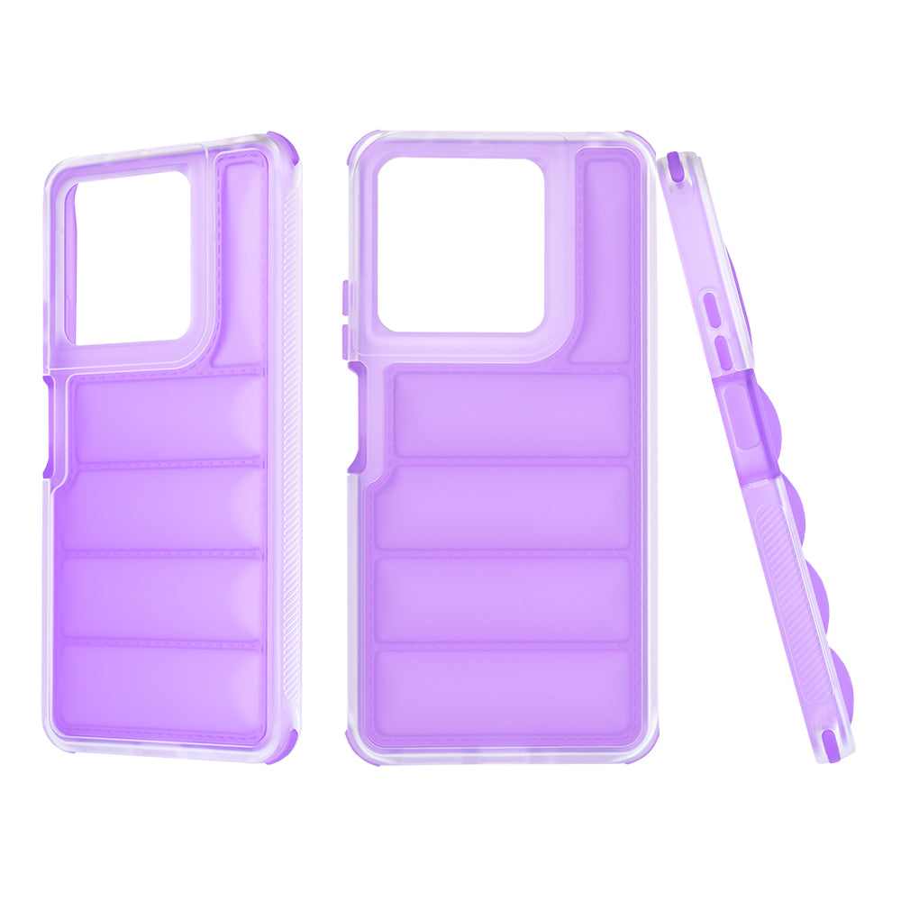 Funda para Xiaomi Redmi Note 13 5G, Techsuit, Wave Shield, Morado
