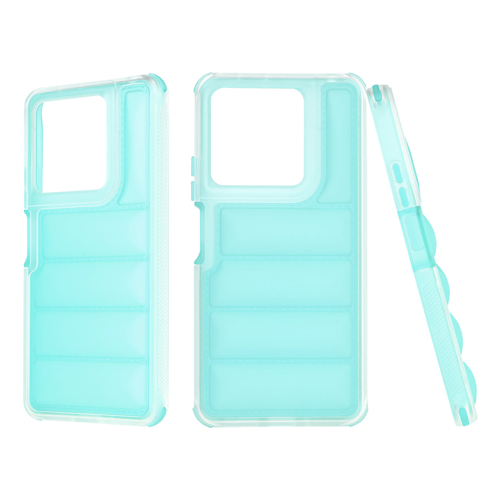 Funda para Xiaomi Redmi Note 13 5G, Techsuit, Wave Shield, Turquesa