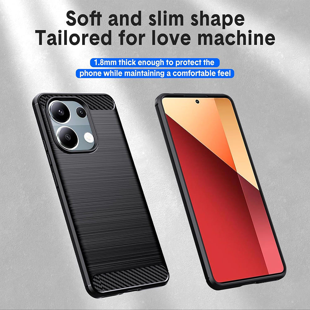 Funda para Xiaomi Redmi Note 13 Pro 4G / Poco M6 Pro 4G, Techsuit, Carbono, Negra