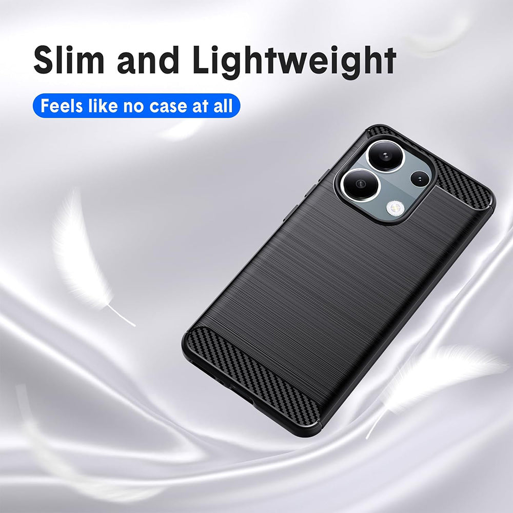 Funda para Xiaomi Redmi Note 13 Pro 4G / Poco M6 Pro 4G, Techsuit, Carbono, Negra