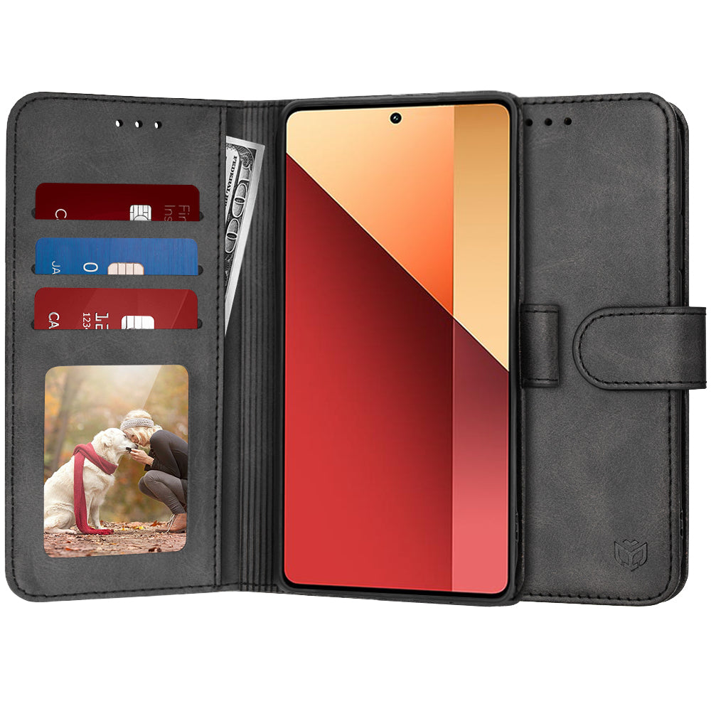 Funda para Xiaomi Redmi Note 13 Pro 4G / Poco M6 Pro 4G, Techsuit, Diary Book, Negra