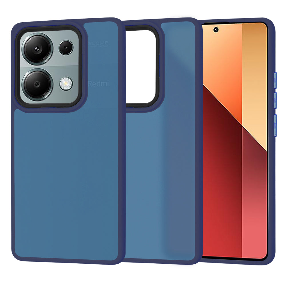 Funda para Xiaomi Redmi Note 13 Pro 4G / Poco M6 Pro 4G, Techsuit, HaloFrost, Azul marino