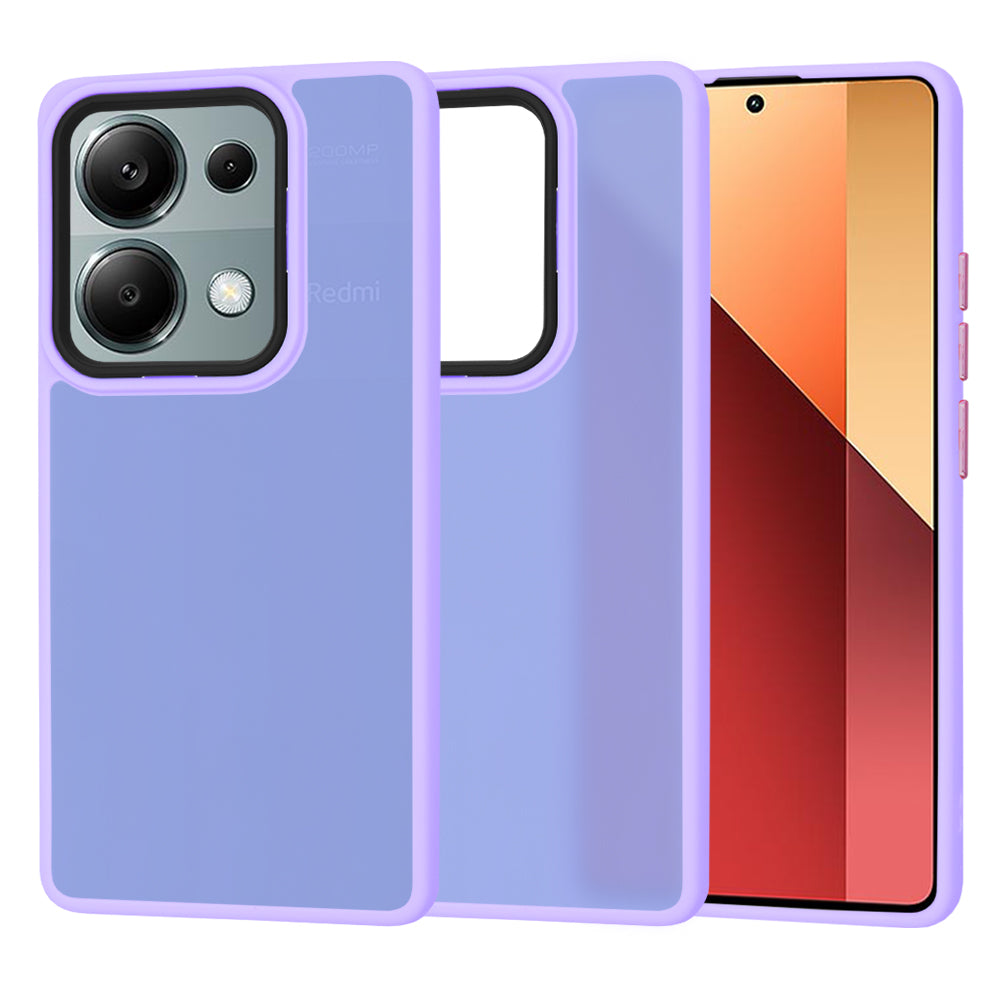 Funda para Xiaomi Redmi Note 13 Pro 4G / Poco M6 Pro 4G, Techsuit, HaloFrost, Morado Claro